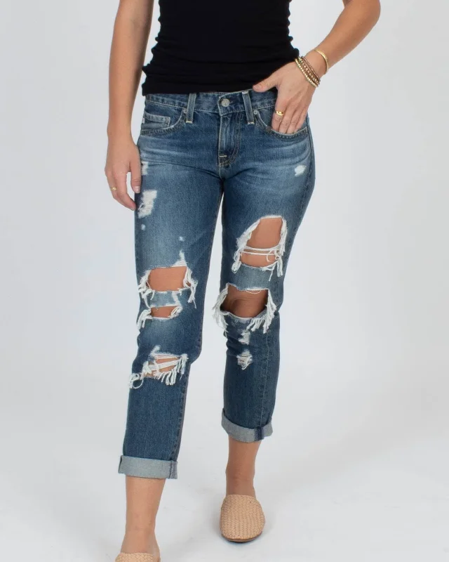 "The Ex-Boyfriend Slim" Jeans Trendy Pleated Waist Jeans