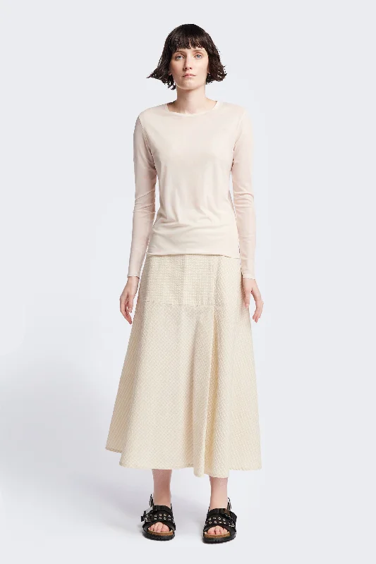 Abroad Panel Skirt Ecru lace skirt feminine