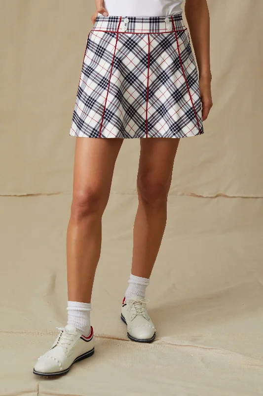 Americana Plaid 15 Inch Woven Renee Golf Skirt corduroy skirt textured
