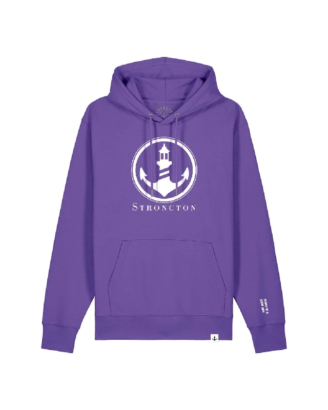Anchouse Organic Hoodie - Purple Love Hoodie with Rhinestones Sparkly Elegant