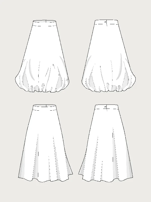 BALLOON SKIRT PATTERN velvet skirt plush