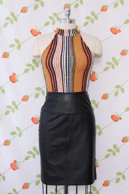 Catrina Leather Pencil Skirt S athletic skirt fit
