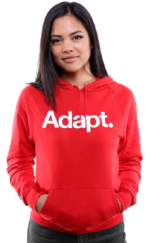 CTA (Women's Red Hoody) Hoodie with Hem Detail Decorative Unique