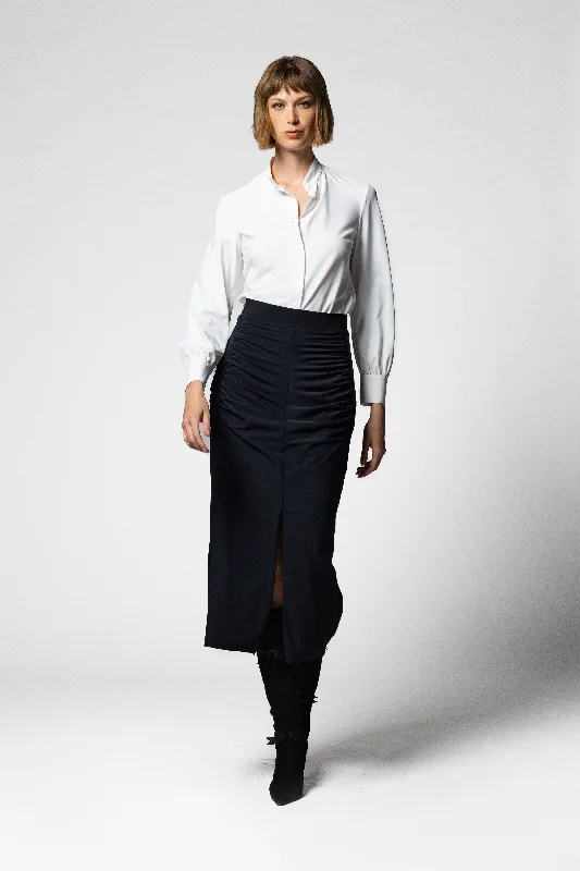 Eugenie Skirt - Black cashmere skirt soft