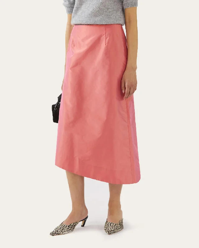 Eva Skirt Silk Taffeta Coral wool skirt sturdy