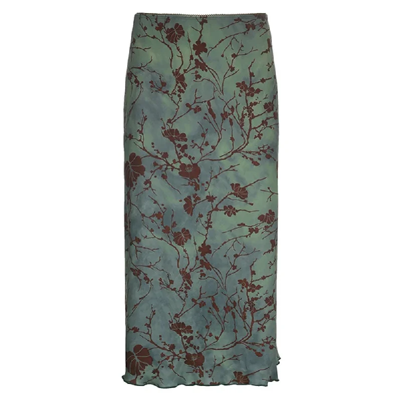 Fairycore Aesthetic Midi Skirt denim skirt durable