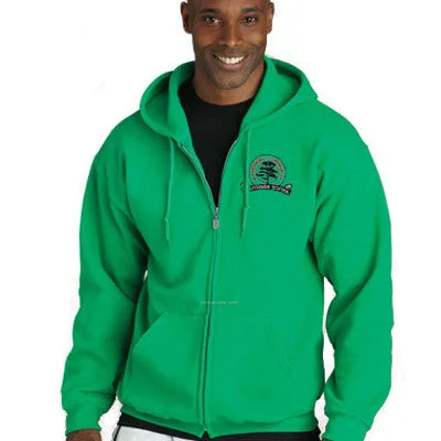 Gildan Heavyweight Blend Full-Zip Hooded Sweatshirt Hoodie with Contrast Stitching Detailed Premium