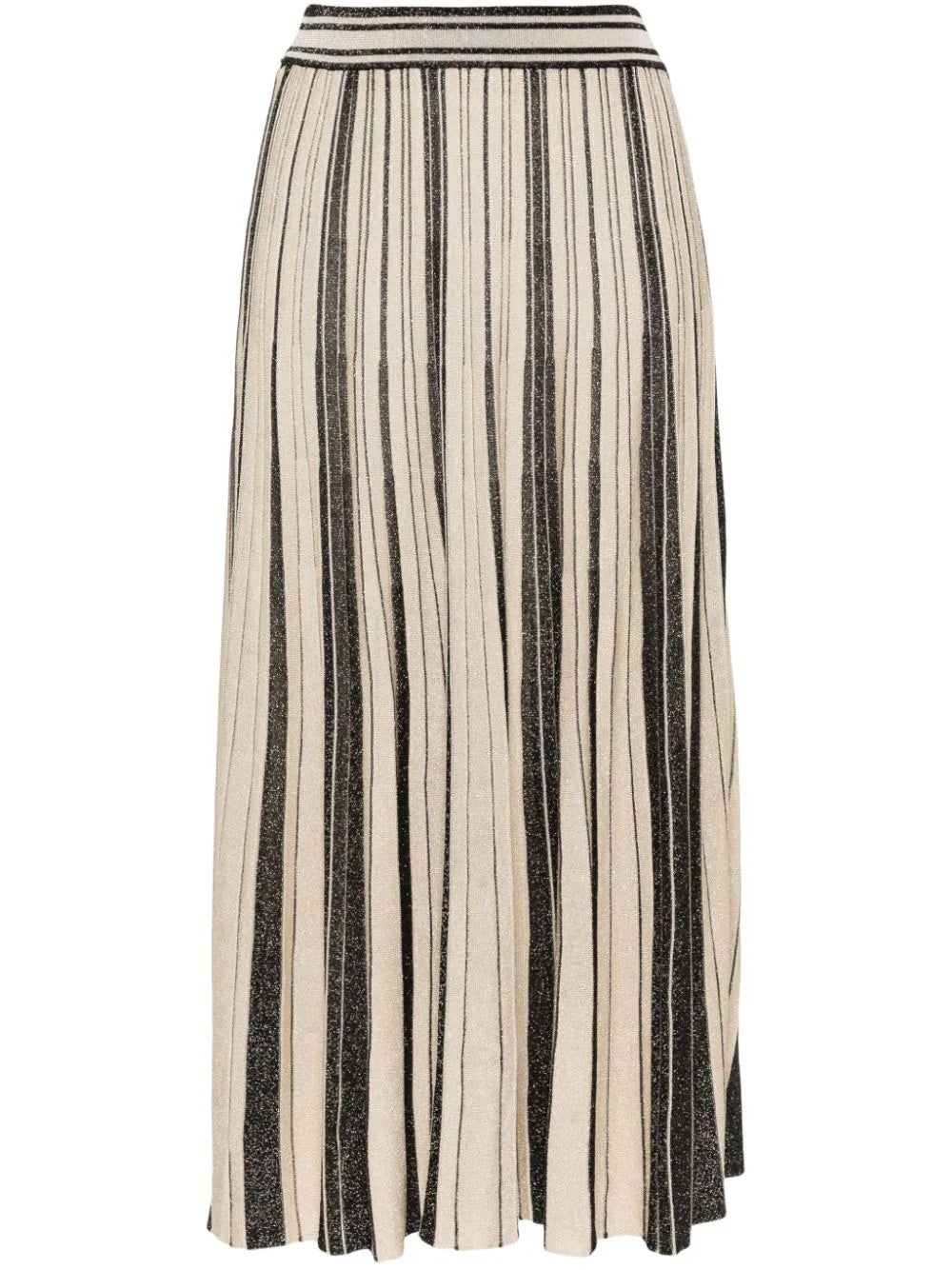 Illustration Metallic Knit Skirt in Black/Gold boho skirt vibe