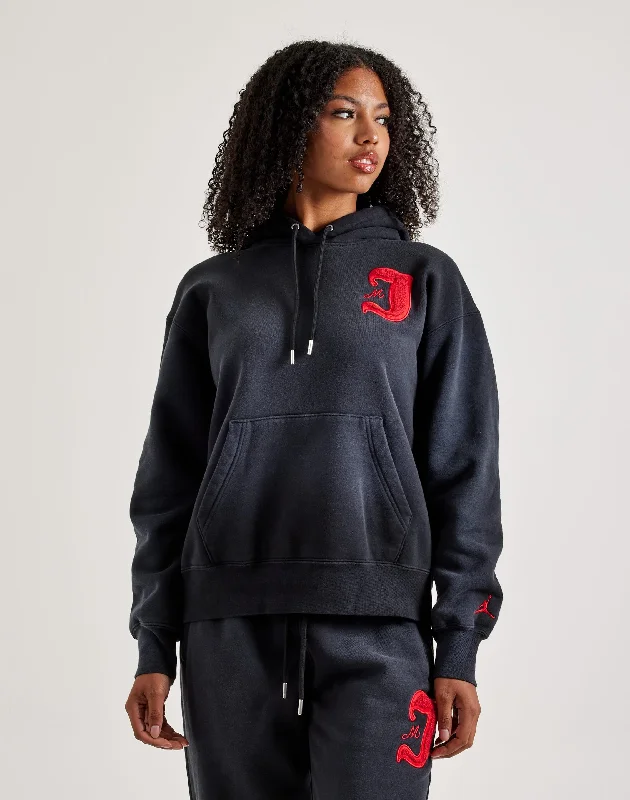 Jordan Flight Fleece Hoodie Hoodie with Hem Lace Feminine Delicate