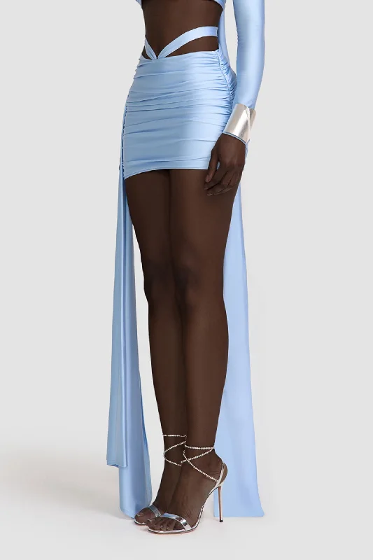 Kesh Mini Skirt - Iced Glacier low waist skirt