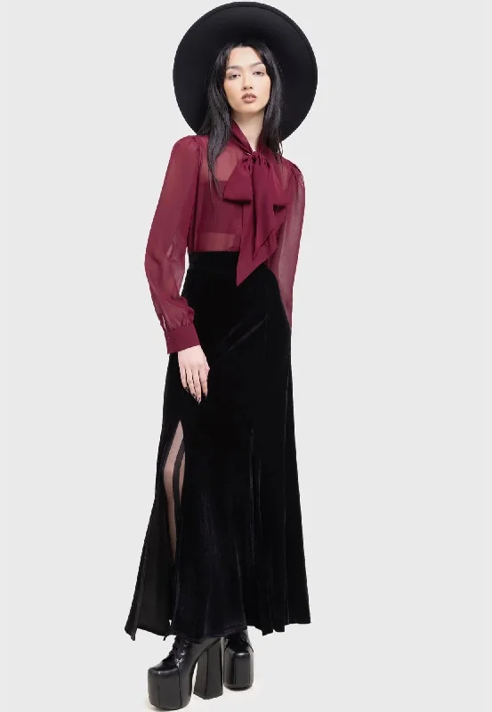 Killstar x Kihilist - Void Viper Black - Skirt leather skirt sleek