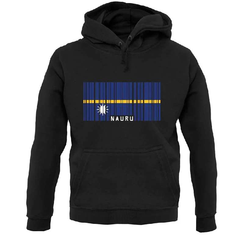 Nauru Barcode Style Flag Unisex Hoodie Graphic Hoodie Design Print