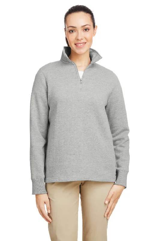 Nautica Womens Anchor Fleece 1/4 Zip Sweatshirt - Oxford Grey Hoodie with Sequins Glamorous Eye-catching