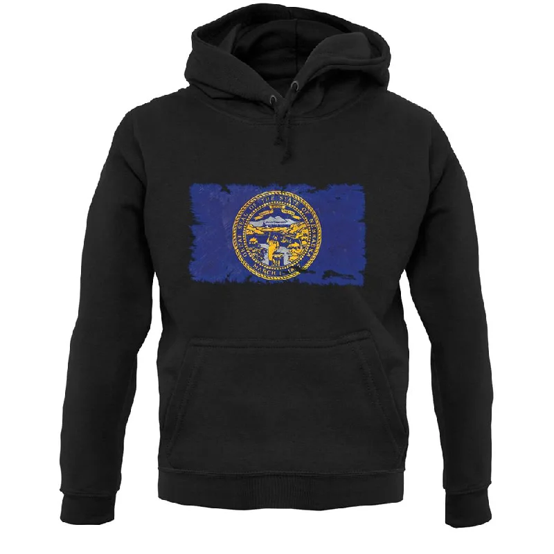 Nebraska Grunge Style Flag Unisex Hoodie Hoodie with Double Zipper Versatile Adjustable Nebraska Grunge Style Flag Unisex Hoodie Hoodie with Double Zipper Versatile Adjustable