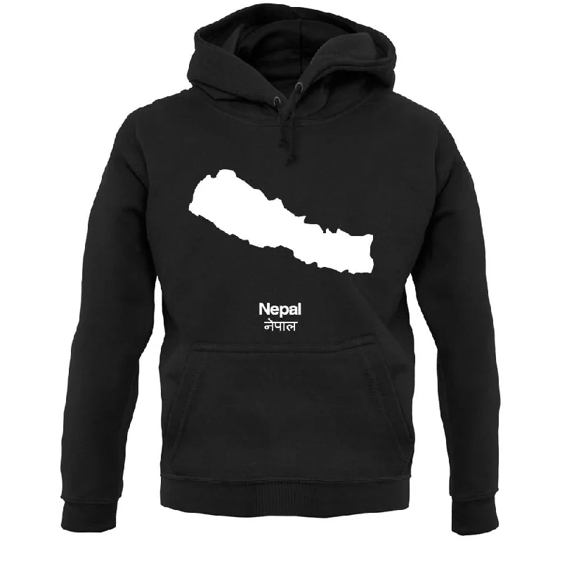 Nepal Silhouette Unisex Hoodie Hoodie with Crew Neck Simple Timeless