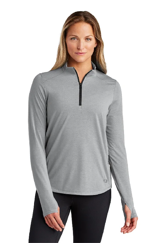 Ogio Womens Motion Moisture Wicking 1/4 Zip Sweatshirt w/ Pocket - Greystone - New Hoodie with Toggle Buttons Decorative Unique