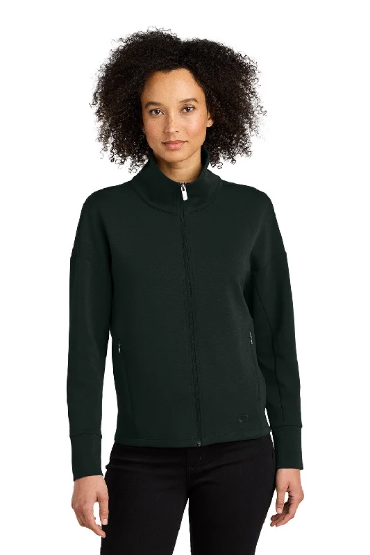 Ogio Womens Transcend Full Zip Sweatshirt w/ Pockets - Blacktop - New Hoodie with Color Block Contrast Stylish