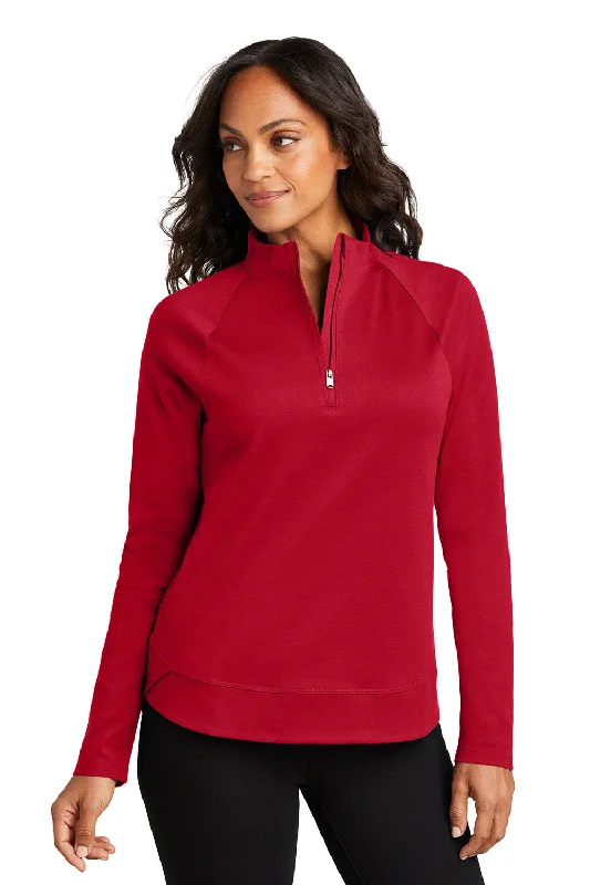 Port Authority Womens C-FREE Cypress Snag Resistant 1/4 Zip Sweatshirt - Rich Red - New Hoodie with Print Artistic Unique