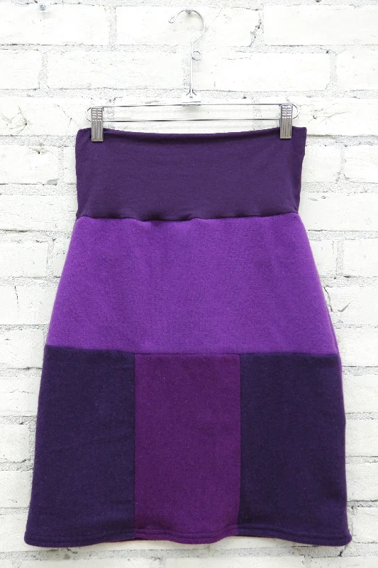 Purple Princess Sweater Skirt ribbed skirt waist