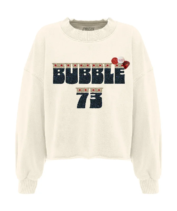 Sweatshirt crop porter natural "BUBBLE" Hoodie with Oversized Fit Loose Comfortable