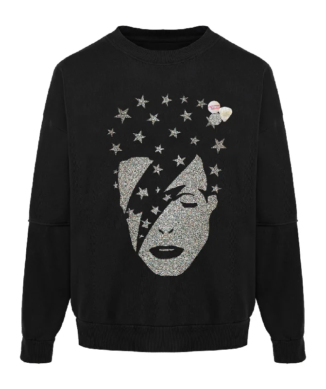 Sweatshirt roller night "SINGER" - David Bowie Hoodie with Elastic Waist Stretchable Comfortable Sweatshirt roller night "SINGER" - David Bowie Hoodie with Elastic Waist Stretchable Comfortable
