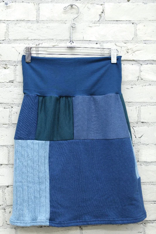 Teal Team Sweater Skirt denim skirt durable