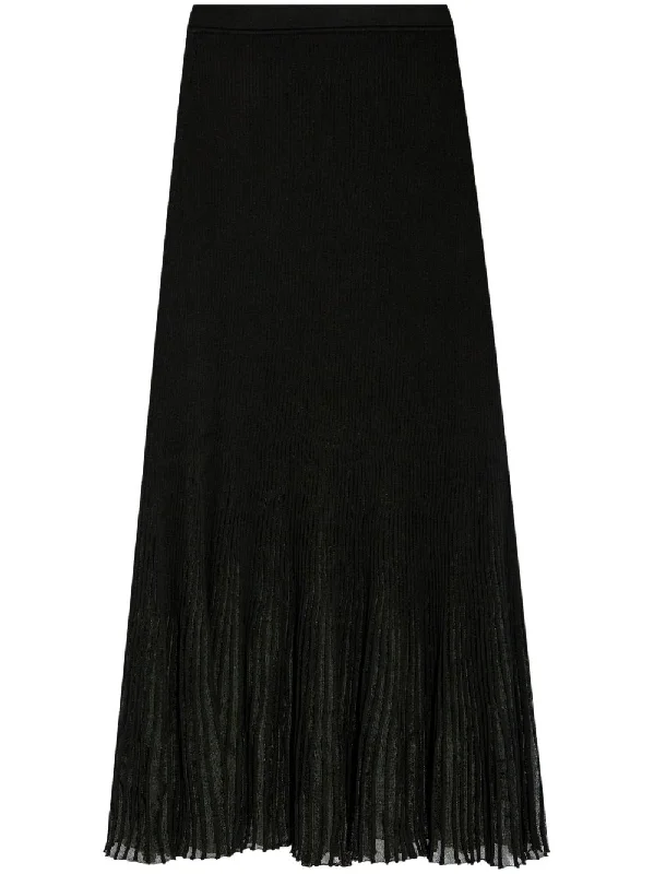 Vera Skirt in Noir cashmere skirt plush