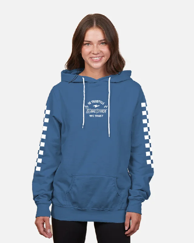 Women's Fast Feeling Hoodie – Stellar Blue Hoodie with High-Low Hem Asymmetrical Trendy